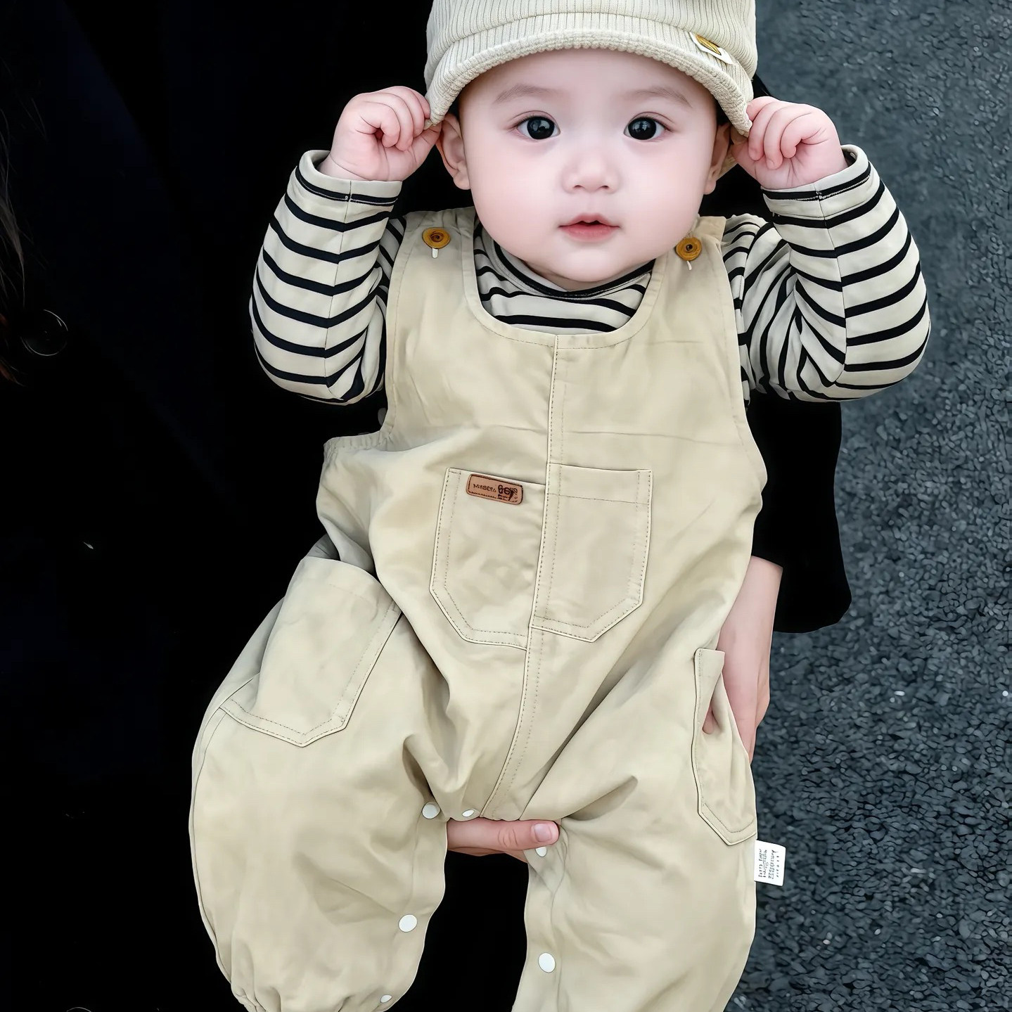 婴幼儿长袖+背带裤时尚两件套