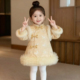 女童冬装 女孩衣服女宝宝连衣裙子1一岁半2周岁3拜年服4加绒5加厚6