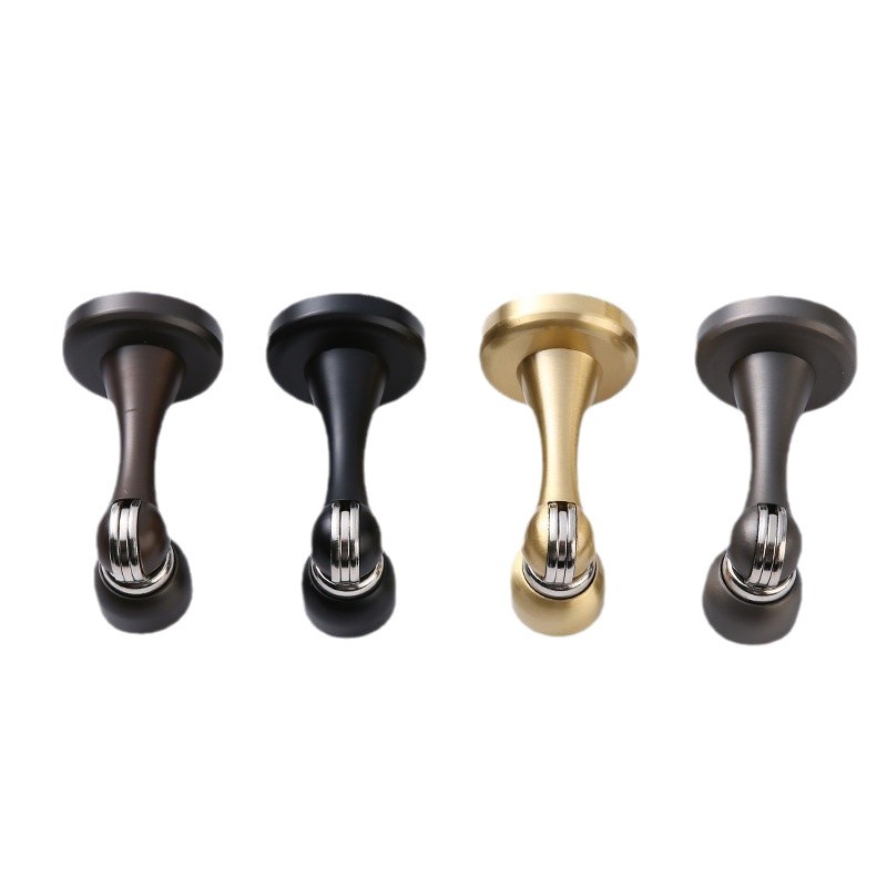 地装黄铜强磁门吸 黑色简约防撞地吸门碰两用实木门房铜