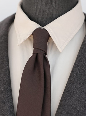 礼盒装 韩版复古纯色韩版6CM休闲领带韩版黑色蓝色酒红咖啡窄款潮