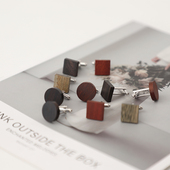 扣男士 木质袖 衬衫 正装 配件自然纹理 老钱风 西装 简约复古韩版