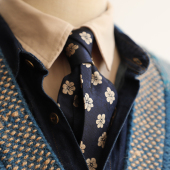 花纹领带雅痞风新郎伴郎韩版 礼盒装 正装 浪漫8CM男士 复古大花法式