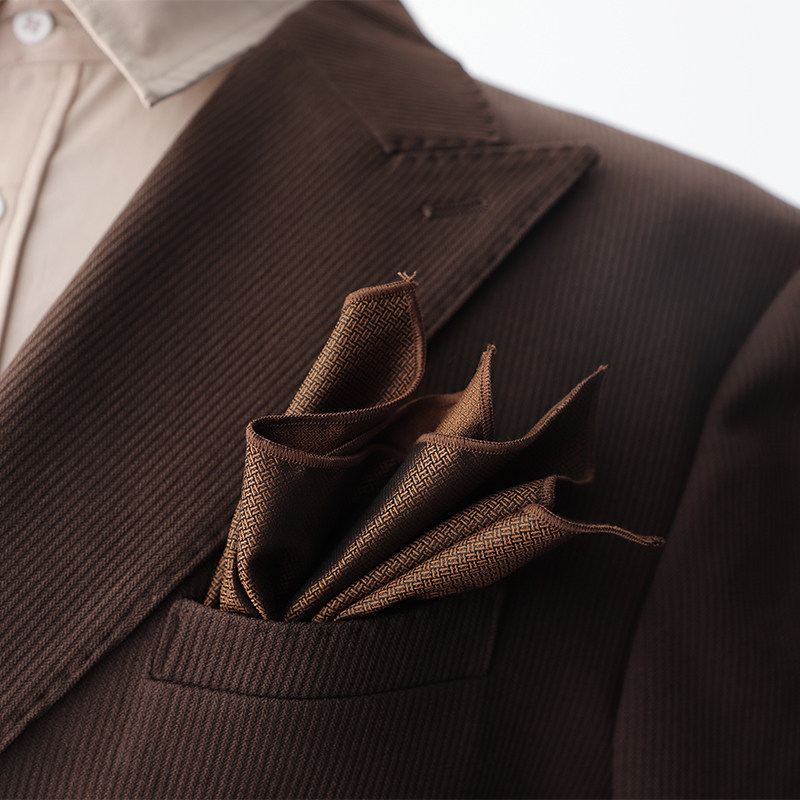 男士正装纯色口袋巾酒红咖啡