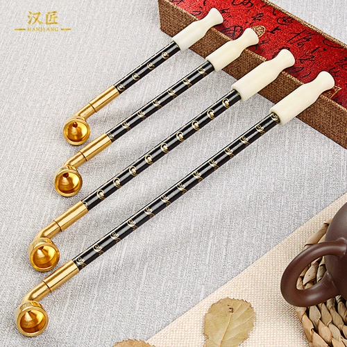 汉匠 Мужская латунная старомодная курительная трубка ручной работы, мундштук