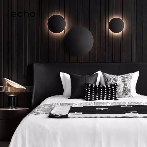 echo别墅样板间咖色床上抱枕Velvet pillows高档奢华卧室床品整套