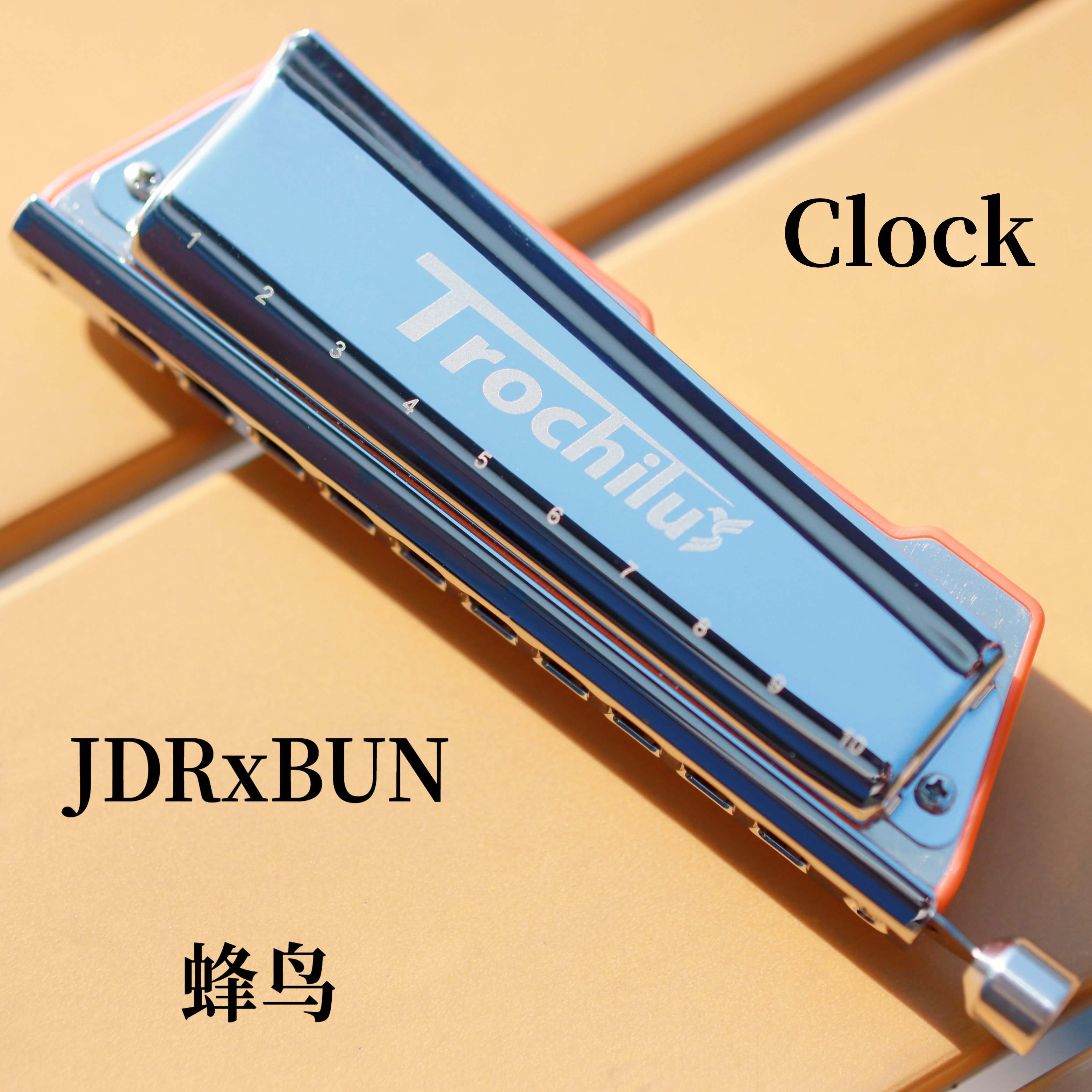 jdr嘉德瑞蜂鸟trochilus蓝馍馍设计十孔半音阶口琴c调入门新手