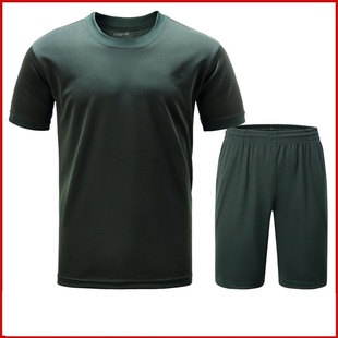 3543体能训练服套装 速干T恤男短裤 户外运动作训服体能服短袖 夏季