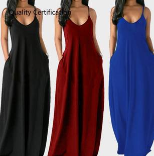 Maxi Dress Beach Solid Dresses Size Color Plus ockets Casual