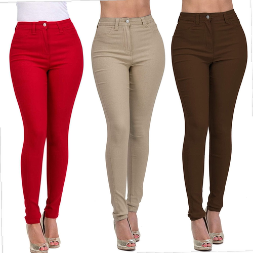 High-waisted tight stretch pants       高腰紧身弹力小脚裤