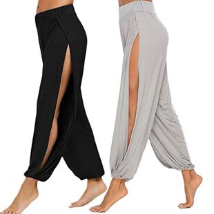 女式高开叉嬉皮哈伦裤Women's hippie harem pants yoga pants