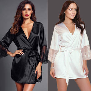 Dress pajamas underwear satin robe pajamas