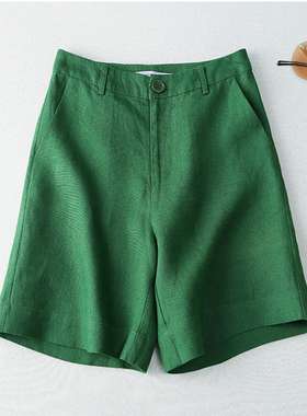 Loose fitting high waisted suit capris女士宽松高腰西装五分裤