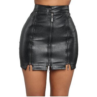 hip zipper stitching High short bag strap skirt短裙 waist