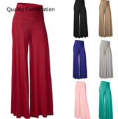 trade wide new Foreign solid color leg trousers