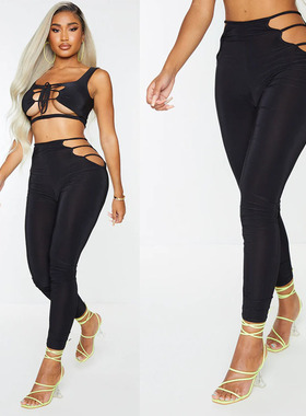 Trendy dance ninth yoga pants Elastic women's pants 瑜伽女裤