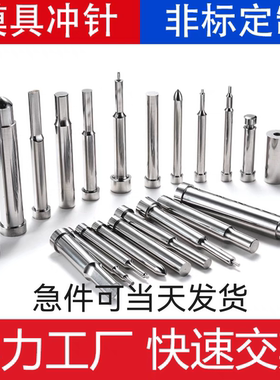 定做 模具配件SKD11 三级冲针SKH51冲孔抽牙T冲PM23 不锈钢冲针