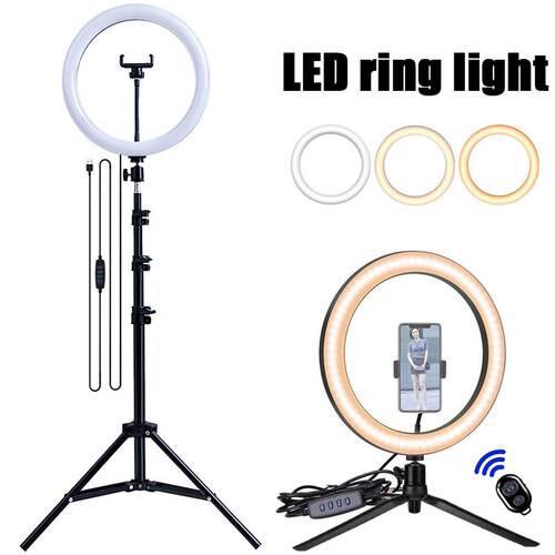 tripod stand Video Live phone LED Selfie frame light studio