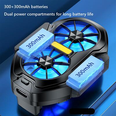 Dual Fan Mobile Phone Cooler Universal Mini Phone Cooling Fa