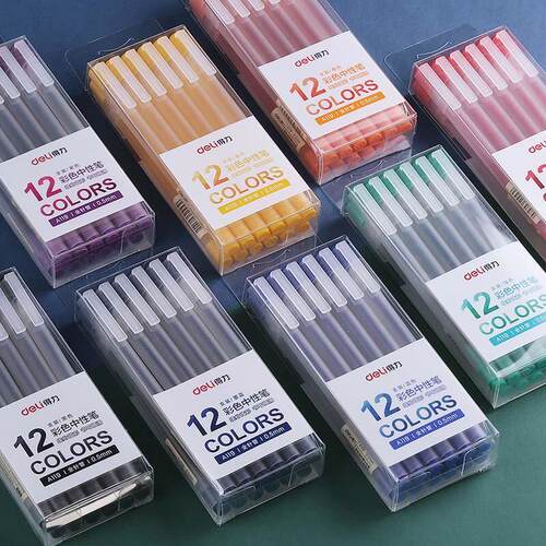 12Pcs/Set Gel Pen School Pens Set Pen 0.5MM Color Ink Statio
