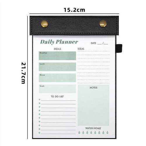 A5 Notebook with tear line button English daily planner book