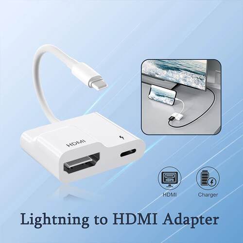 Lightning To HDMI Digital AV Adapter For iPhone 14/13/iPad t