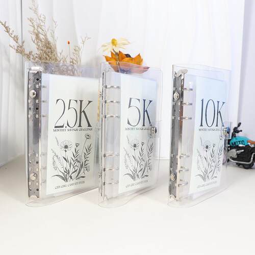 PVC 12month Money saving challenge binder no need to fold