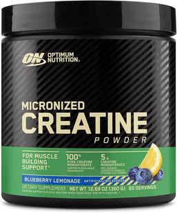 美国Optimum Nutrition微粉化肌酸一水合物粉蓝莓柠檬水肌酸360克