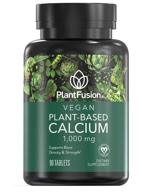 美国PlantFusion 纯植物提取 钙(1000 毫克)镁,D3,K2 和硼 90片