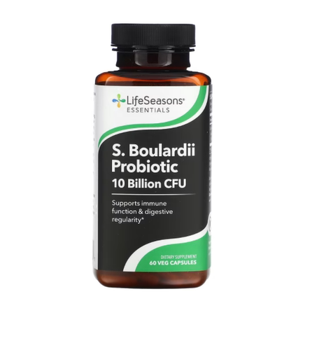 美国LifeSeasons 布拉酵母菌益生菌100亿 60粒素食胶囊