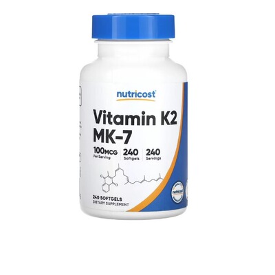 美国Nutricost, 维生素 K2-MK7 100 微克 240 粒软胶囊