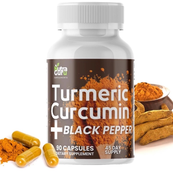 美国Nutra Guru 姜黄素含黑胡椒身体炎症健康 90粒胶囊