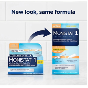 美国Monistat 1 天护理组合装妇科阴道用Ovule特强型1 粒  栓剂