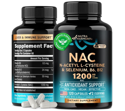 美国 NAC 补充剂 硒 B6 B12 N 乙酰半胱氨酸 600毫克120粒