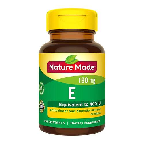 Nature Made天维美维生素e软胶囊天然型生育酚备孕口服100粒180mg