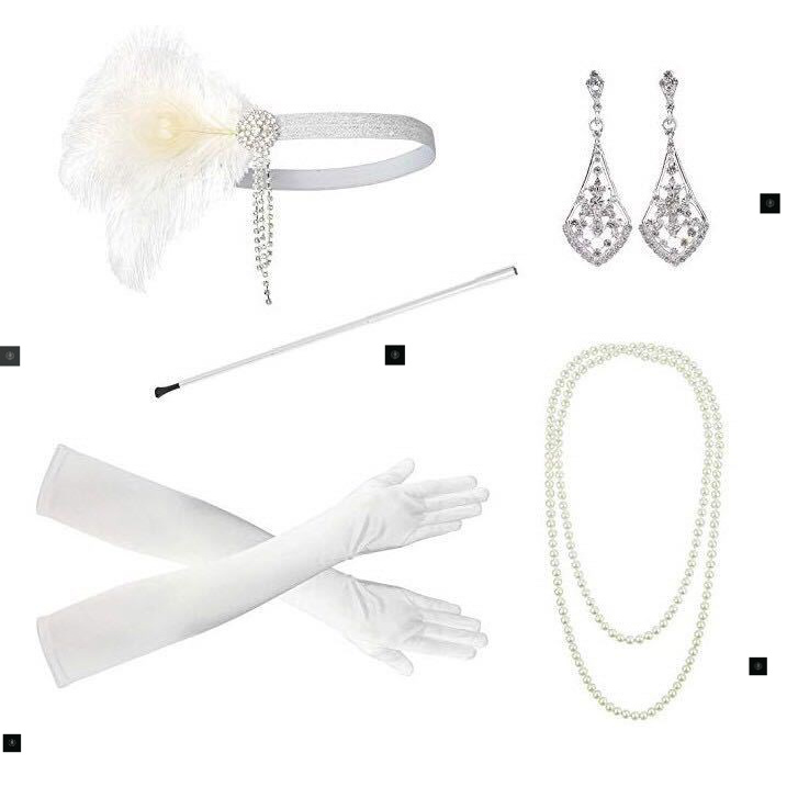 1920s Great Gatsby Party Flapper Costume Accessories Set