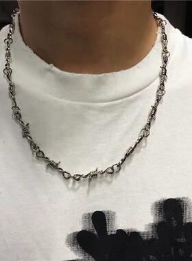 Hip-hop thorn necklace retro punk necklace collar chain项链