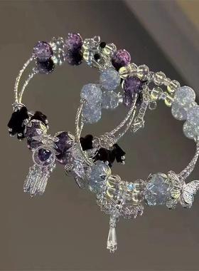 时尚新中式森系碎花蝴蝶手链仙气飘飘手串送闺蜜生日礼物手饰女