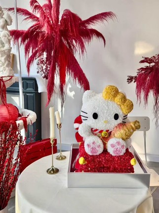 永生花hellokitty摆件送女朋友情人节七夕生日礼物