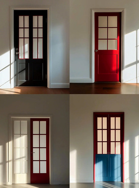 卧室门厨房门客厅阳台门轻奢法式衣帽间门双开门长虹玻璃门推拉门