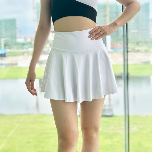 女士百褶网球运动半身裙