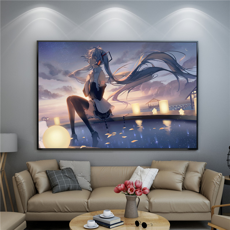 动漫初音未来虚拟歌姬装饰画二次现代装饰画
