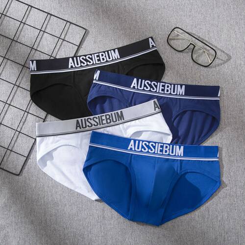aussiebum男士三角内裤纯色低腰