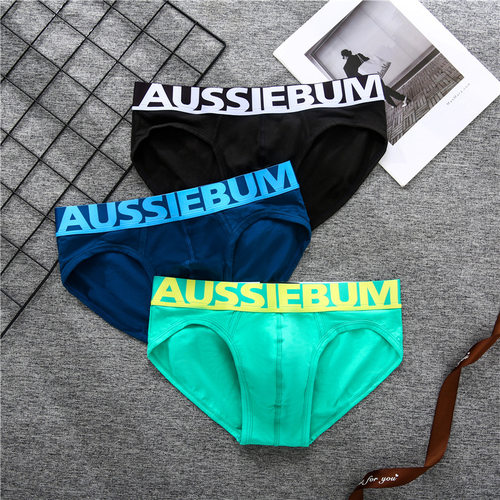 aussiebum男士纯棉内裤字母低腰