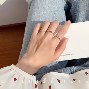 ins极简风爱心关节戒