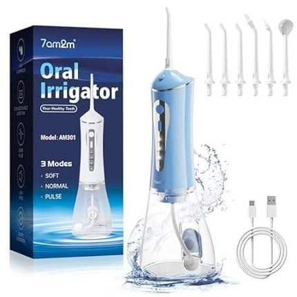 7AM2M Water Flosser Cordless，Water Dental Flosser Teeth P