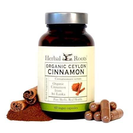 Herbal Roots Organic Ceylon Cinnamon Capsules | USDA Cert