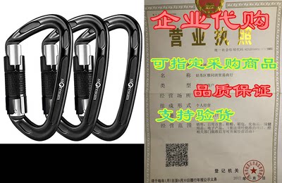 Storesum UIAA Certified Climbing Carabiner - 3 Pack 24KN