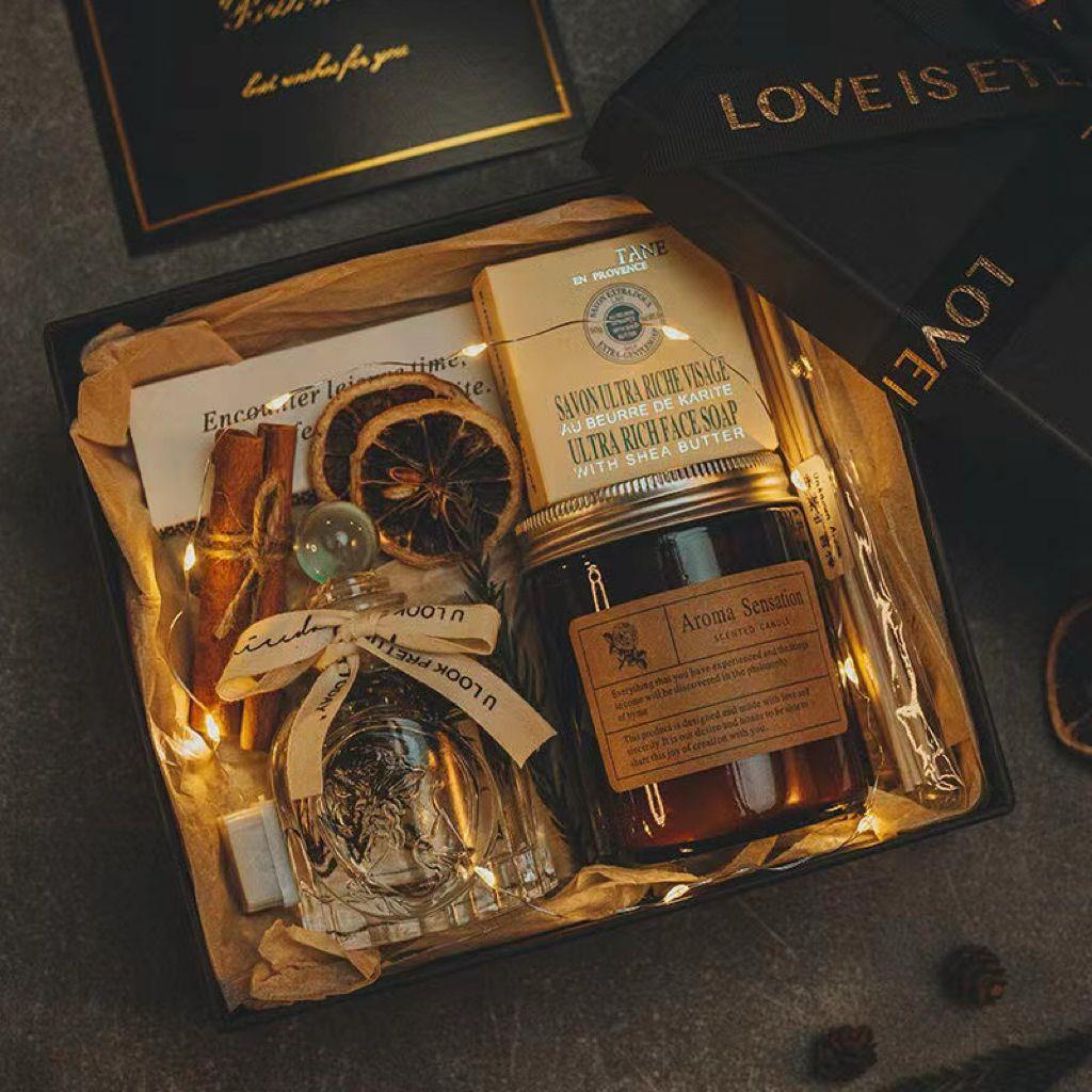 高级香薰蜡烛摆件持久留