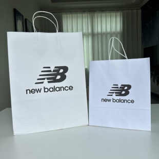 专柜新版新百伦NB牛皮纸袋子 鞋服手提礼品袋 送礼正品购物袋