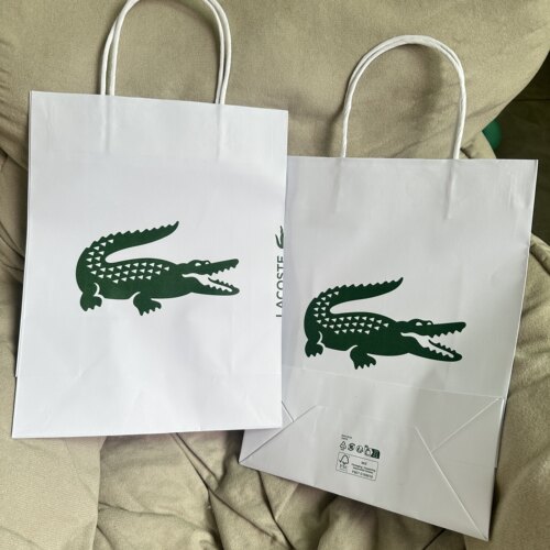 LACOSTE法国鳄鱼专柜购物袋 鞋服手提袋包装袋 送礼正品袋子